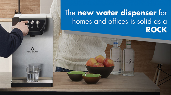 The new water dispenser for homes and offices is solid as a ROCK