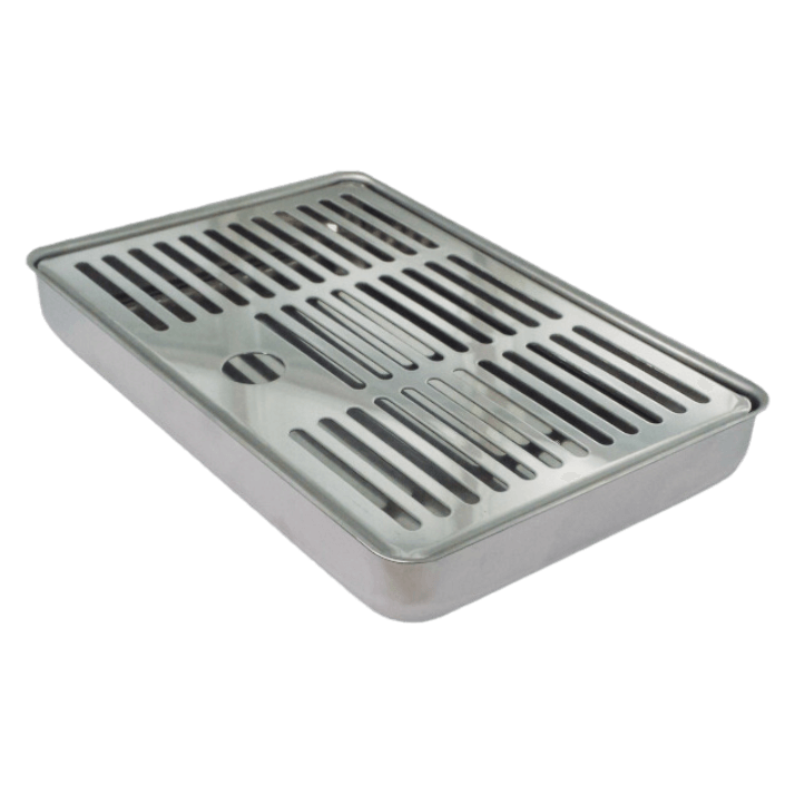 Built-in stainless steel drip tray 15x22 with drain